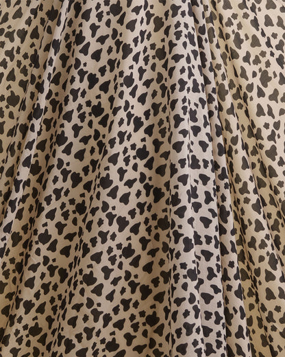 Malai Cotton Digital Animal Printed Fabric Beige & Black
