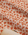 Malai Cotton Digital Animal Printed Fabric Beige & Orange
