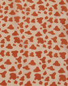 Malai Cotton Digital Animal Printed Fabric Beige & Orange