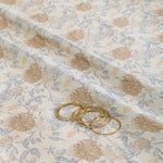 Cream Modal Satin Digital Abstract Print Fabric