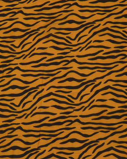 Malai Cotton Digital Animal Printed Fabric Ochre Yellow