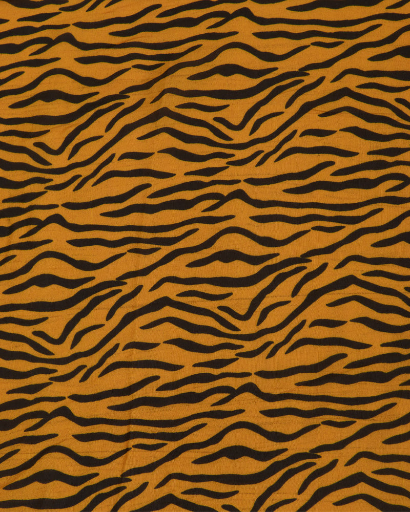 Malai Cotton Digital Animal Printed Fabric Ochre Yellow