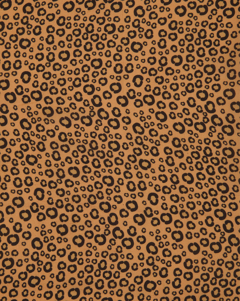 Malai Cotton Digital Animal Printed Fabric Ochre Yellow