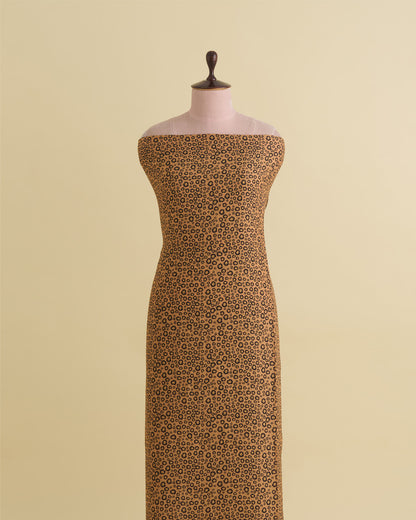 Malai Cotton Digital Animal Printed Fabric Ochre Yellow