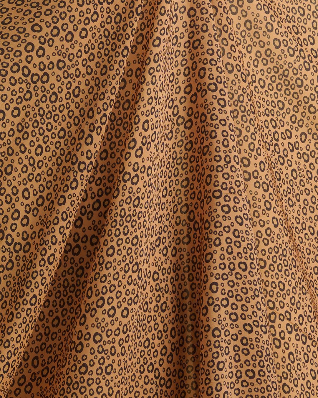 Malai Cotton Digital Animal Printed Fabric Ochre Yellow