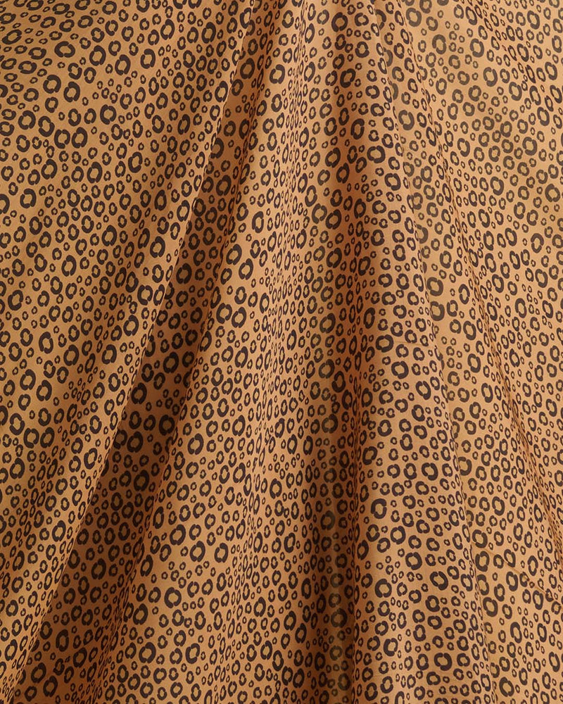 Malai Cotton Digital Animal Printed Fabric Ochre Yellow