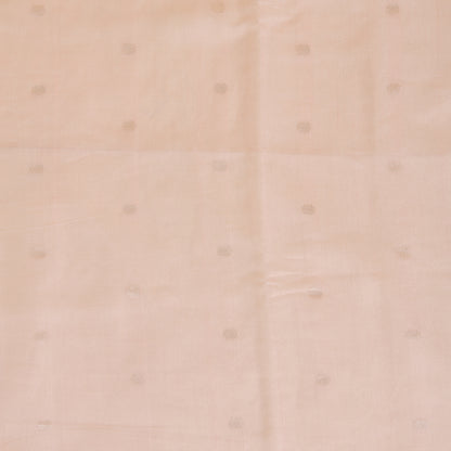 Peach Muga Tissue Silver Buta Fabric