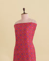 Pink Malai Cotton Silk Geometric