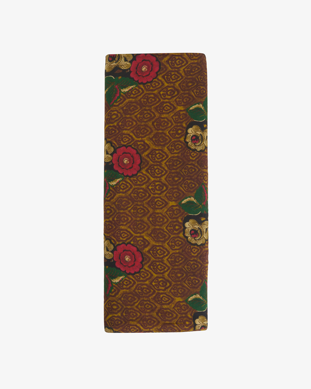 Malai Cotton Silk Floral Printed Fabric – Brown