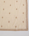 Beige Muga Hand Gota Marodi Embroidered Dupatta Fabric