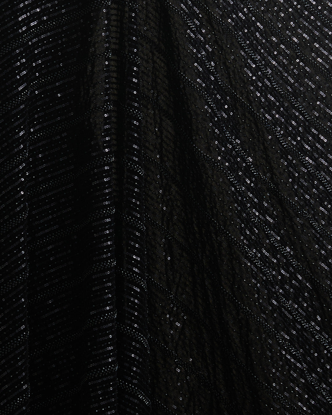 Black Micro Velvet Cut-Dana & Sequin Embroidery Fabric