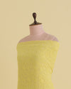 Yellow Metallic Georgette Fabric with Lucknowi Jaal Embroidery