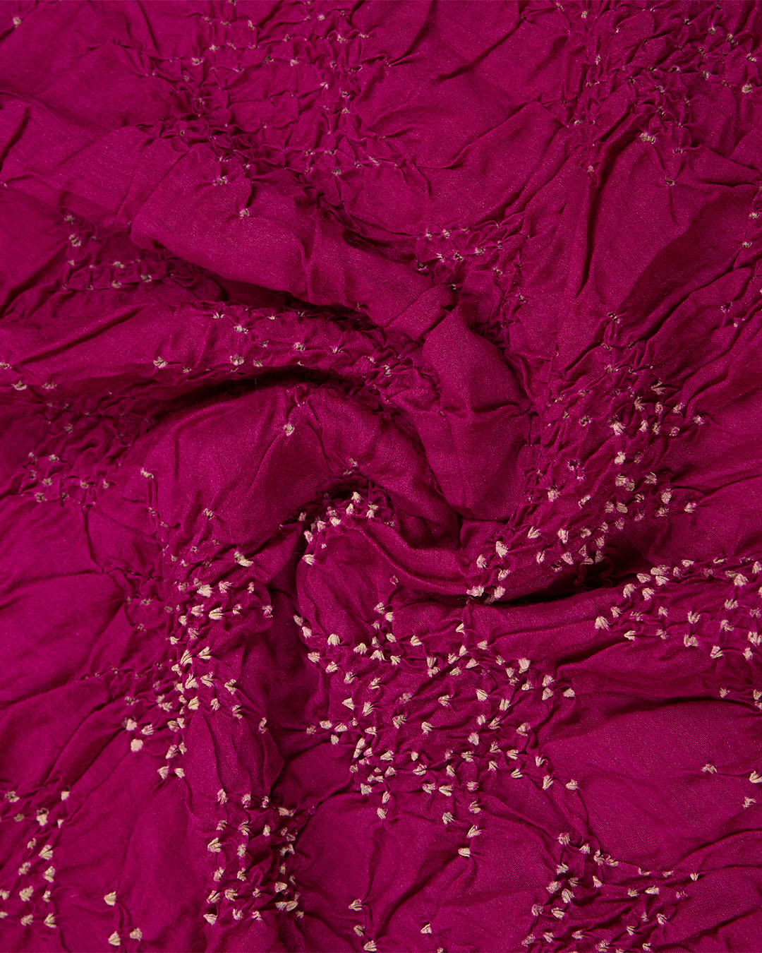 Magenta/Blue Cotton Silk Ikat Handloom Woven Fabric