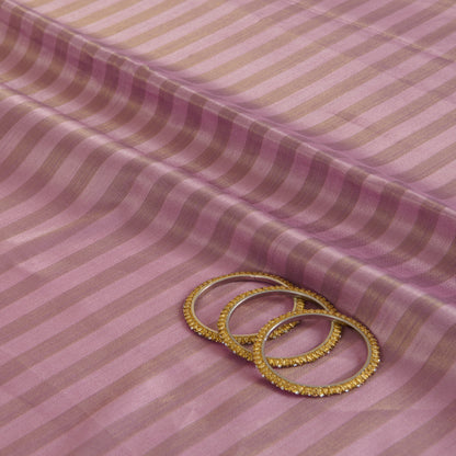 Purple Gold Muga Tissue Handloom Fabric