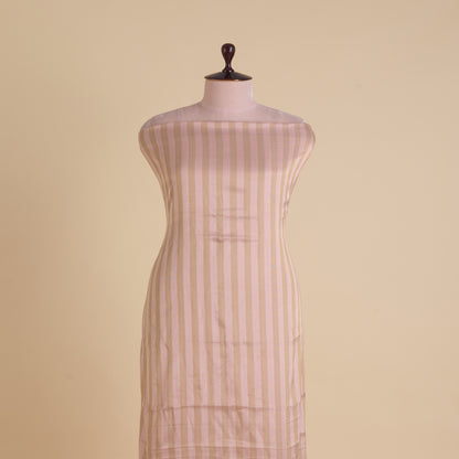 Pink Gold Muga Tissue Handloom Fabric