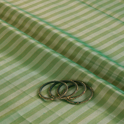 Pista Green Muga Tissue Handloom Fabric