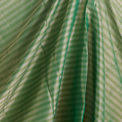 Pista Green Muga Tissue Handloom Fabric