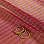 Pink Red Muga Tissue Handloom Fabric