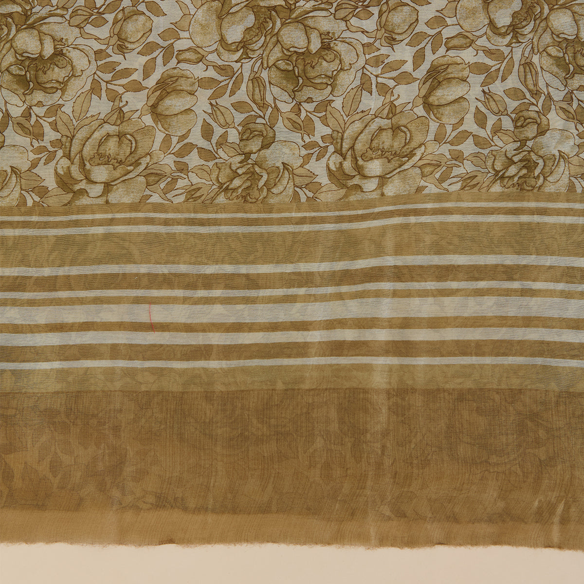 Beige Maheshwari Printed Kurta with Dupatta & Shantoon Bottom