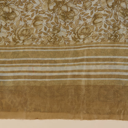 Beige Maheshwari Printed Kurta with Dupatta & Shantoon Bottom