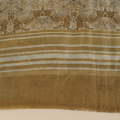 Beige Maheshwari Printed Kurta with Dupatta & Shantoon Bottom