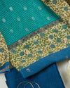 Green Maheshwari Printed Suit with Woven Butti Dupatta