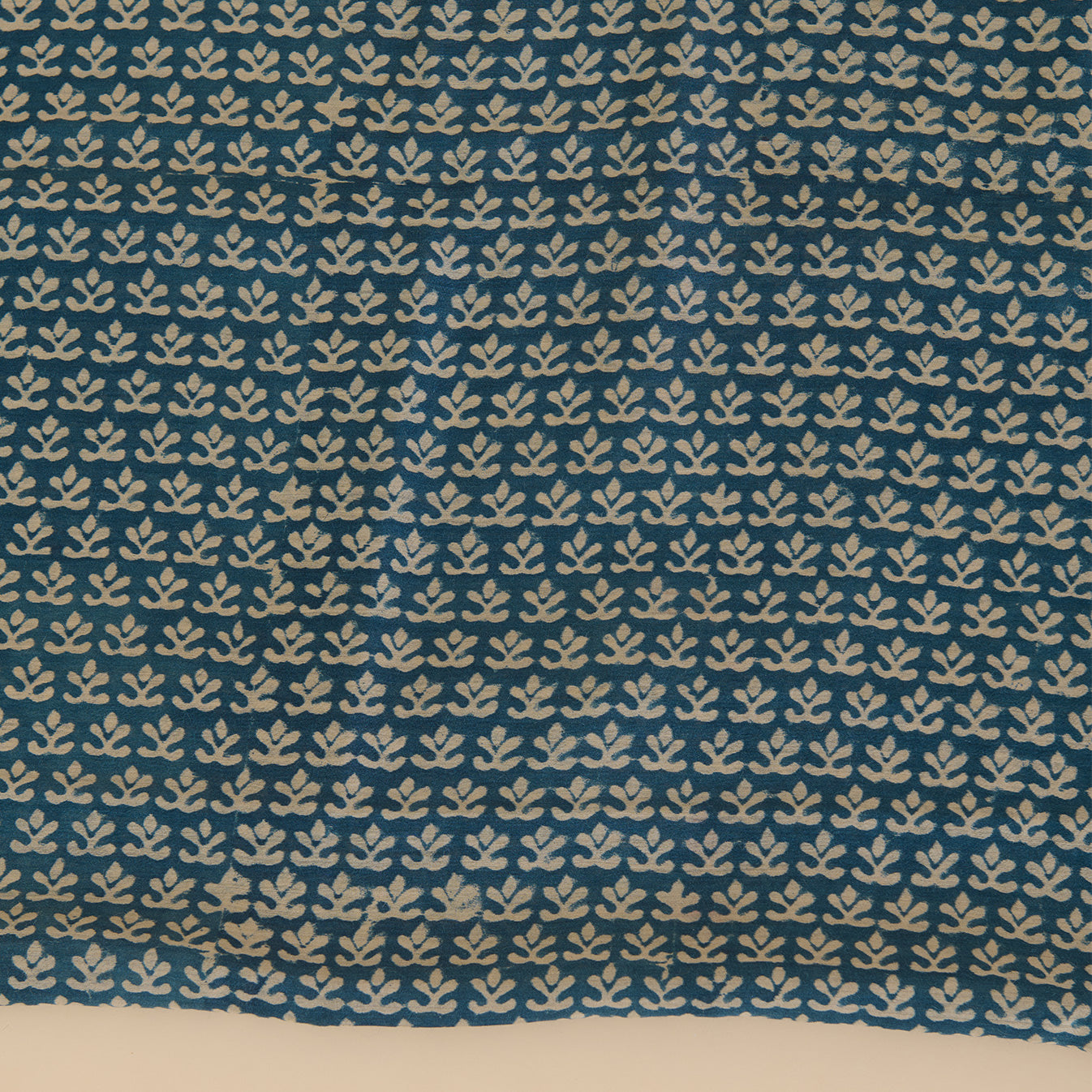 Petrol Blue Muga Silk Printed Kurta Set with Dupatta