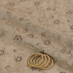 Grey Net Resham Sequin Embroidered Jaal