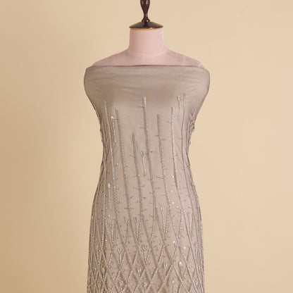 Wine Net Cutdana Sequin Daman Work Fabric