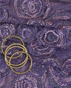 Purple Net Fabric with Sequins & Cut-Dana Jaal