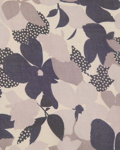 Lilac Organza Floral Printed