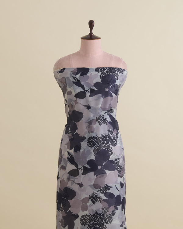 Lilac Organza Floral Printed – Lightweight & Elegant