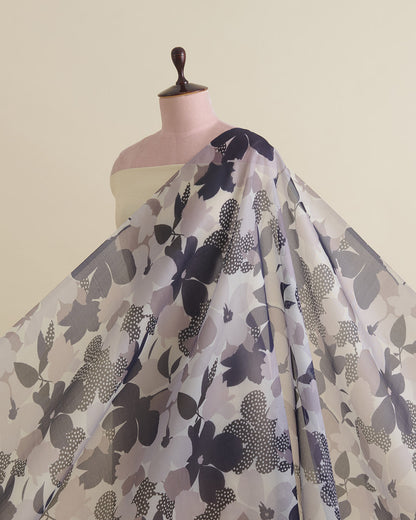 Lilac Organza Floral Printed