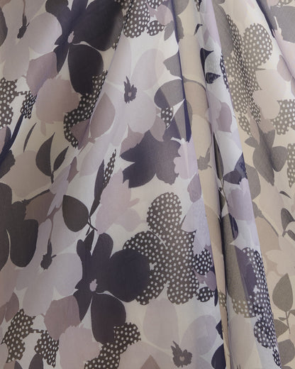 Lilac Organza Floral Printed