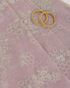 Lilac Organza Tissue Kasab Zari & Sequins Embroidery Buta Fabric