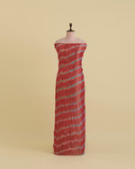 Red Organza Tissue Multi Leheriya Fabric