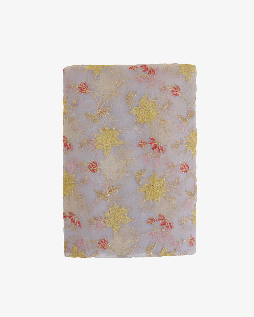 Organza Multi Resham Jaal Embroidery Fabric with Sequins – Lavender