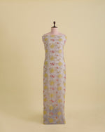 Organza Multi Resham Jaal Embroidery Fabric with Sequins – Lavender