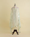 Mint Organza Dupatta with Resham & Gold Sequin Embroidery