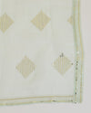 Mint Organza Dupatta with Resham & Gold Sequin Embroidery