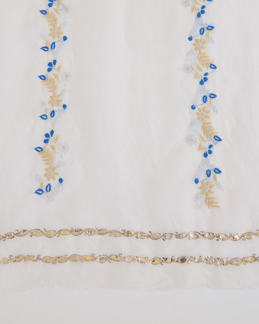 Off-White Organza Lucknowi Badla Dupatta