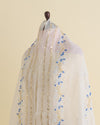 Off-White Organza Lucknowi Badla Dupatta