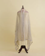 Mouse Organza Dupatta with Resham & Water Sequin Buta Embroidery