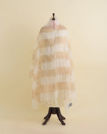 White Organza Gold Crush Zari Patta Dupatta