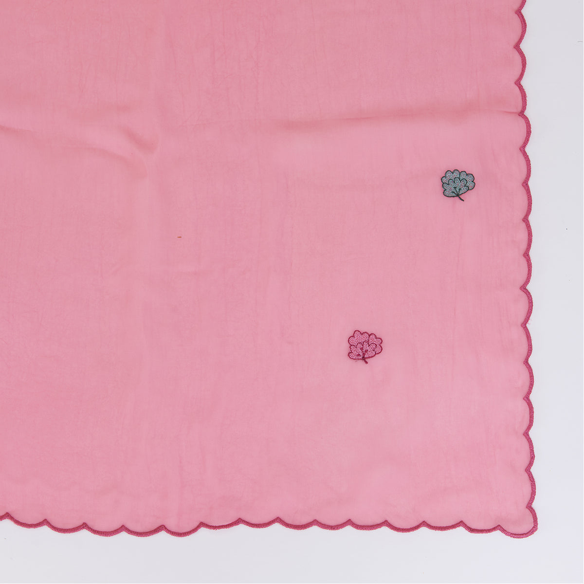 Carrot Pink Organza Resham Embroidered Suit with Dupatta