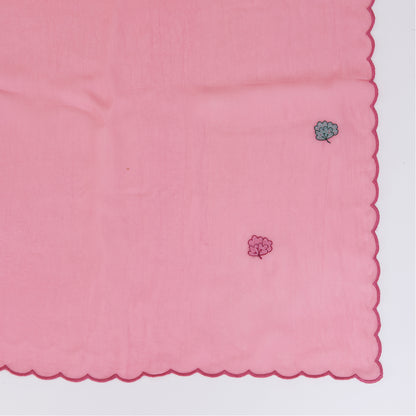 Carrot Pink Organza Resham Embroidered Suit with Dupatta