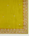 Mehendi Green Silk Organza Suit with Gota, Pearl & Resham Work