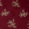 Burgundy Silk Organza Kurta Set with Zari Embroidery