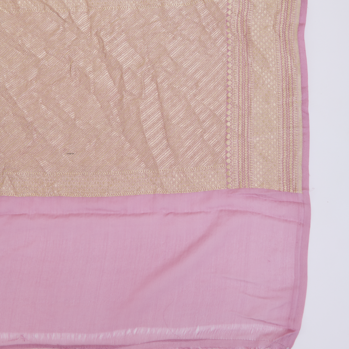 Lilac Pure Georgette Hand Woven Kurta Set with Dupatta