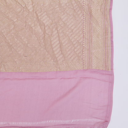 Lilac Pure Georgette Hand Woven Kurta Set with Dupatta